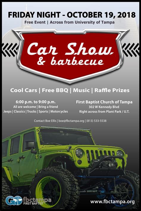 Car Show and Barbecue, Free Event at FBC Tampa – FBC Tampa