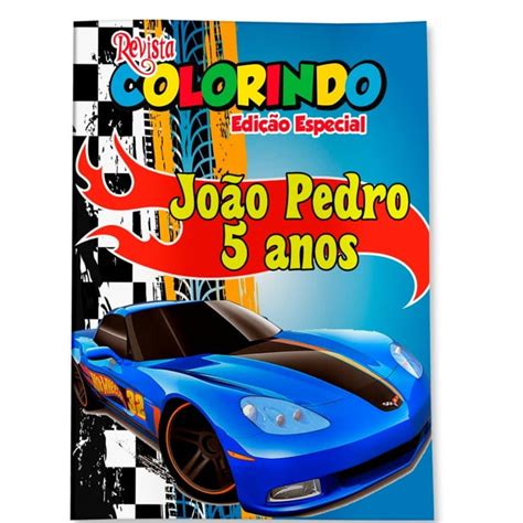 Revistinha Para Colorir Hot Wheels X Elo