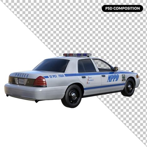 Premium Psd Police Ford Crown Car Isolated D