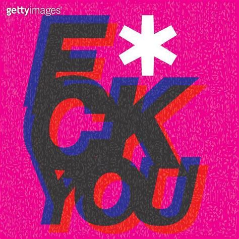 Word FUCK YOU In CMYK Colors Overlap Transparent With Riso Print Effect Vector Illustration On