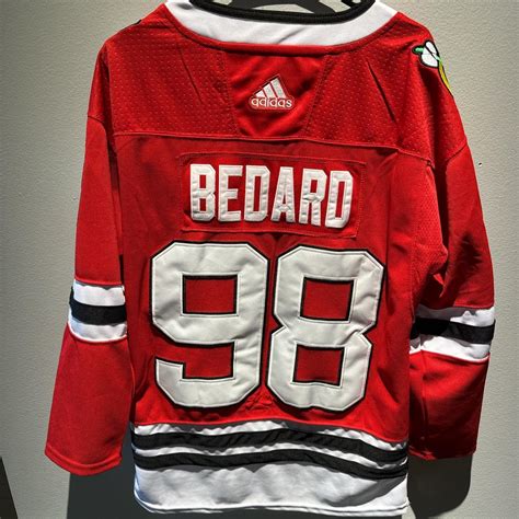 Custom Connor bedard “C” jersey #bedard #blackhawks... - Depop