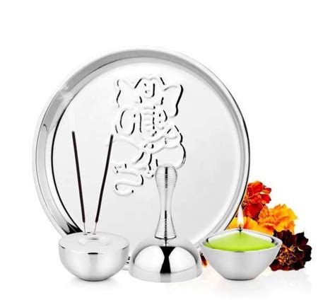 Stainless Steel Ganesh Pooja Thali Feature Durable Fine Finished