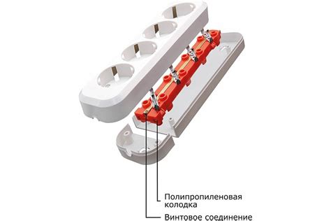 Переносная розетка STEKKER разборная 4 гнезда с заземлением 250В 16A ...