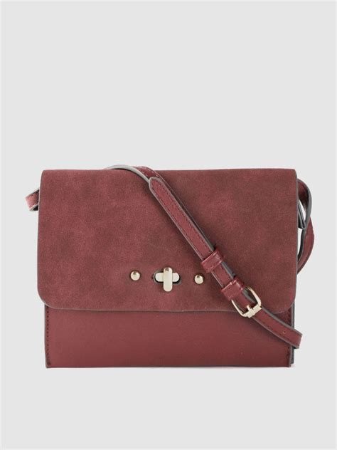 Buy Accessorize Burgundy Solid Sling Bag Handbags For Women 11024602 Myntra