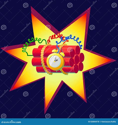 Ticking Time Bomb.Detonating Fuse Royalty-Free Stock Image