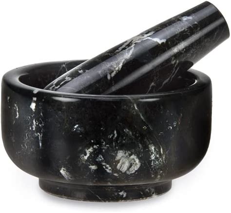 Himalayan Black Marble Pestle Mortar Amazon Co Uk Home Kitchen