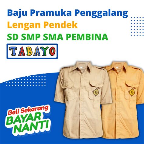 Jual Seragam Pramuka Penggalang Sd Smp Sma Pembina Lengan Pendek