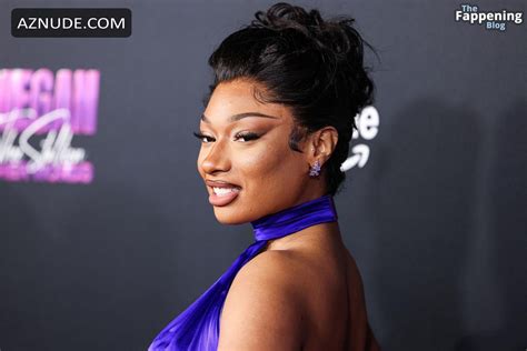 Megan Thee Stallion Sexy Flaunts Her Hot Boobs In A Gorgeous Purple Dress At Megan Thee Stallion