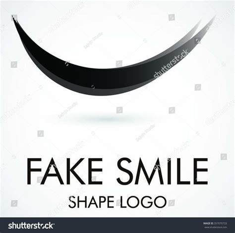 Curve Smile Silhouette Abstract Vector Logo Stock Vector 357070733