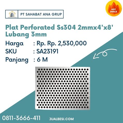 sell plat perforated ss mmxx lubang mm sahabat ana grup surabaya