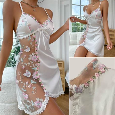 Women S Sexy Lingerie Lace Babydoll Underwear Nightwear G String Sleepwear Dress Ebay