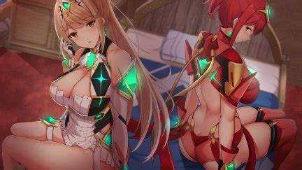 Homura Xenoblade 2 Hikari Xenoblade Chronicles 2 Video Game Girls Blonde Redhead Red