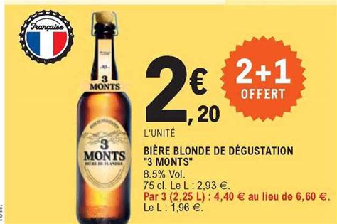 Promo Bière Blonde De Dégustation Monts chez E Leclerc iCatalogue fr