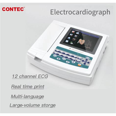 Contec Digital 12 Lead 12 Channel Electrocardiograph ECG EKG Machine