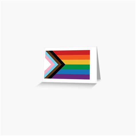 Progress Pride Flag LGBTQ BIPOC Inclusive Queer Gay Pride Flag Greeting Card By UBUCO