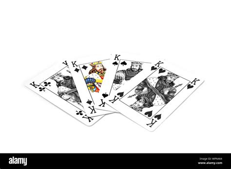 Set Of Kings Playing Cards White Background Stock Photo Alamy