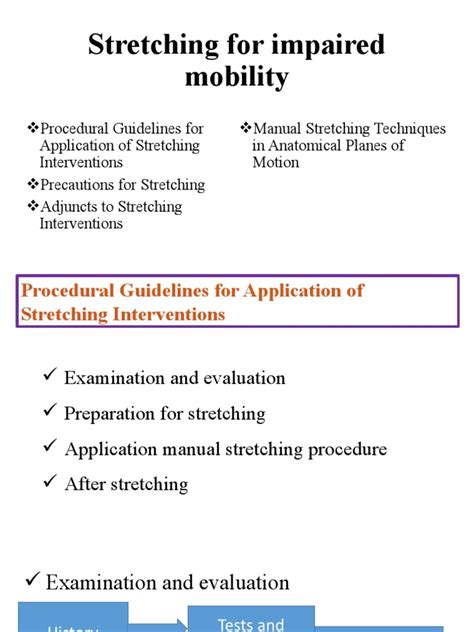 4-Stretching For Impaired Mobility B | PDF | Skeletal Muscle | Pain