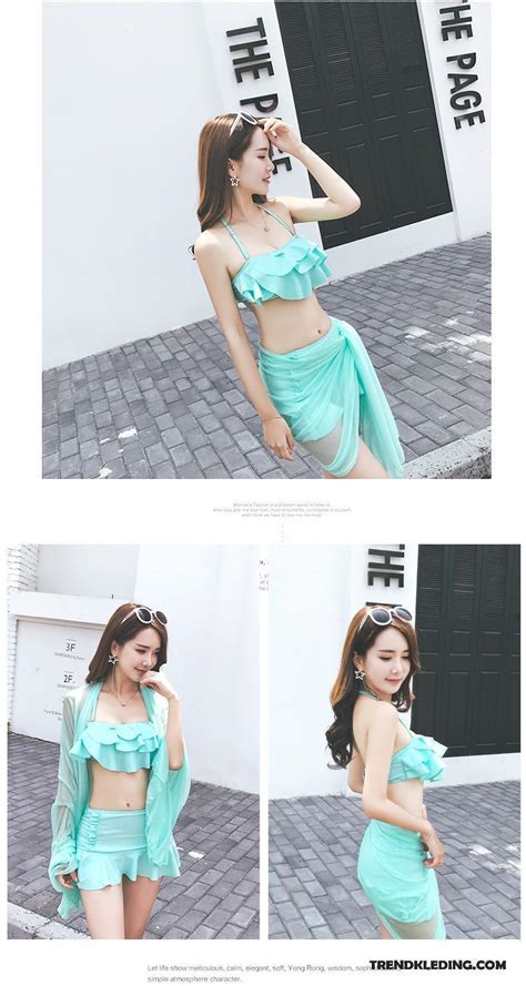 Bikini Dames Drie Stukken Sexy Warmwaterbronnen Dun Grote Bh Zwemkleding Roze Kopen