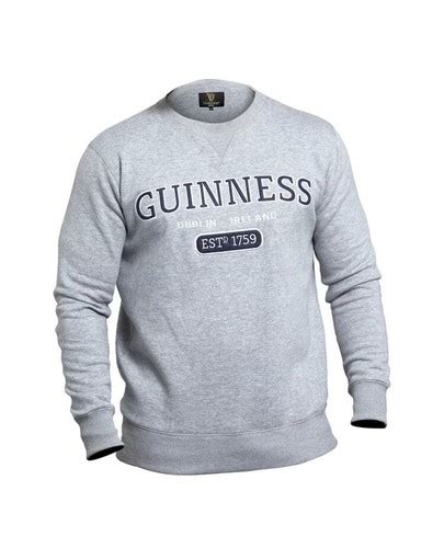 Guinness Gray Crew Neck Uni Sex Sweatshirt Officially Licensed Size M