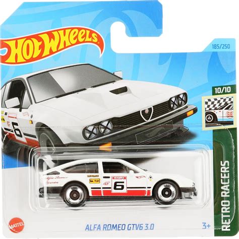Базовая машинка Hot Wheels Retro Racers Alfa Romeo GTV6 3 0 белая 5785 купить в Киеве Украине
