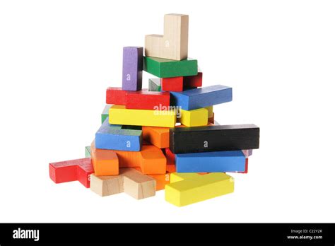 Wooden Toy Blocks Stock Photo - Alamy