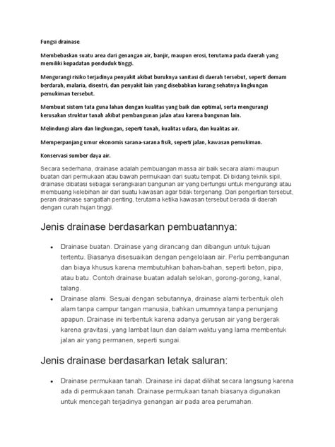 Fungsi Drainase Pdf