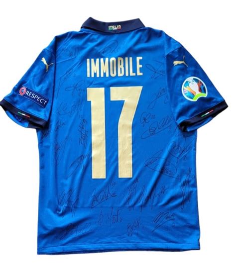 Immobile S Match Issued Shirt Italy Vs England Euro Final