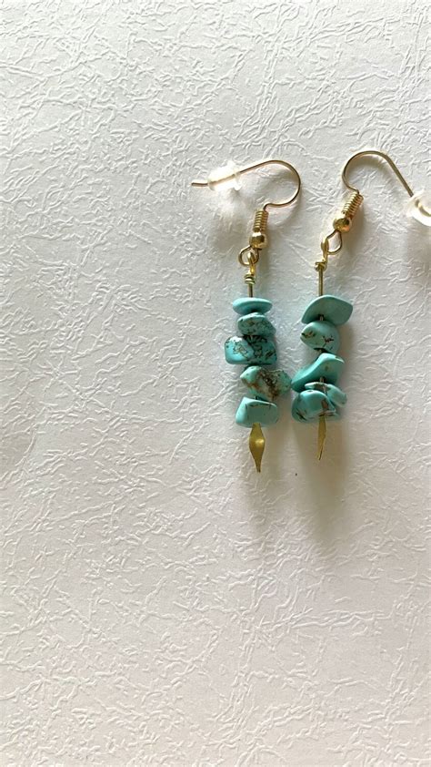 GoldColoured Gemstone Earrings