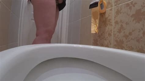 Restroom Webcam Seeing Mature Wife Fleecy Muff Pissing Close Up The Rectal Hole Sighs