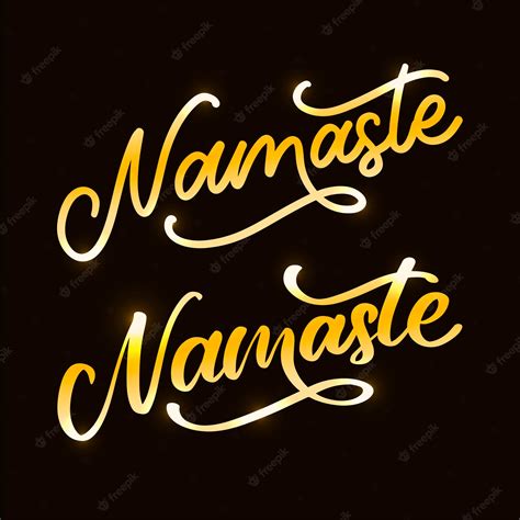 Premium Vector Namaste Lettering Indian Greeting Hello In Hindi T