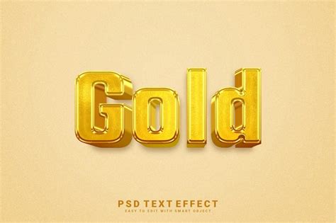 Efecto De Texto Dorado Archivo Psd Premium