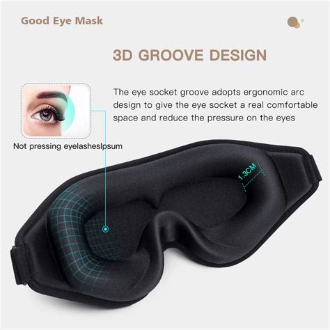 3D Sleep Mask Blindfold Sleeping Aid Eye Mask Soft Memory Foam Face