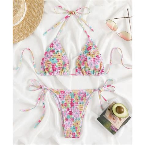 Thời Trang bikini Hai Dây Họa Tiết Hoa Shopee Việt Nam