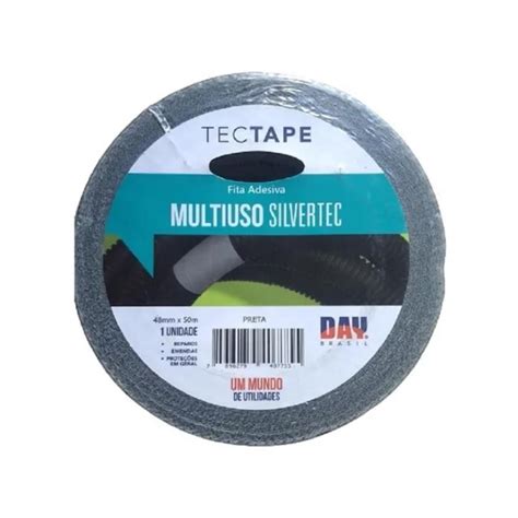 Fita Tecido Adesiva Multiuso Silver Tape Preta Mm X Mt Shopee Brasil