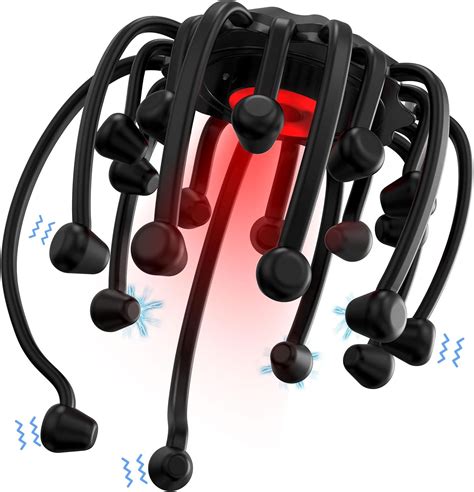 Electric Head Scalp Massager With Red Light Portable Bluetooth TMS