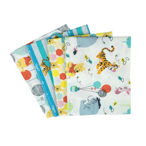 Disney Winnie The Pooh Sunshine Fat Quarters Pack Hobbycraft