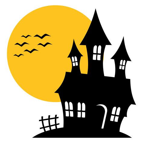 Vector for free use: Haunted house silhouette