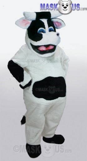 Bessie Deluxe Adult Size Black And White Cow Mascot Costume 27166