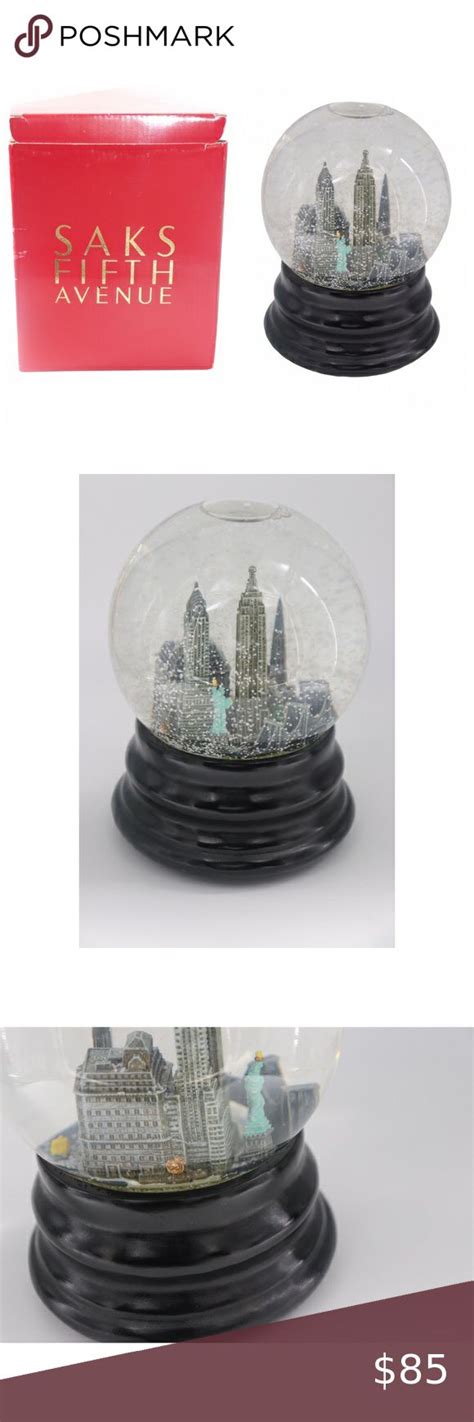 Saks Fifth Avenue New York City Snow Globe Snow Globes Musical Snow