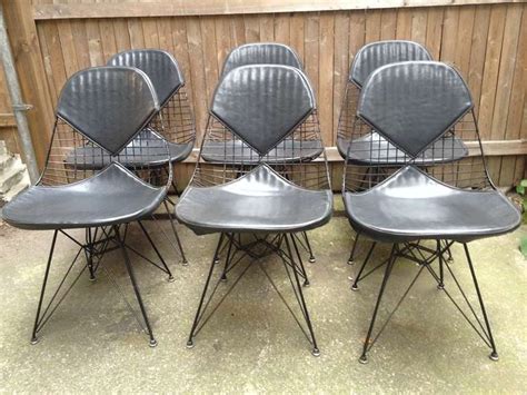 Charles And Ray Eames Eiffel Chairs W Bikini Pads Set Of Herman Miller At Stdibs