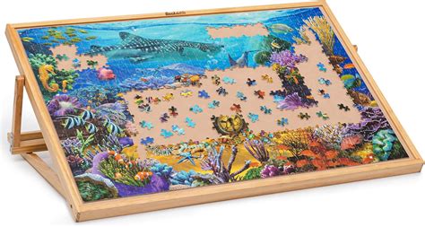 Buy Becko Jigsaw Puzzle Board Adjustable Wooden Puzzle Easel Portable ...