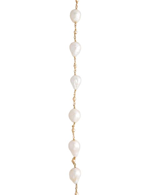 mizuki  pearl station necklace  yellow gold station necklaces