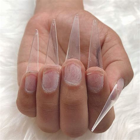 Zmhpkjs Nails Lavish Tips Clear For Acrylic Nail Long 500pcs Nails