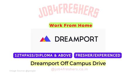 Dreamport Hiring Fresher Part Time Work From Home Th Pass Job