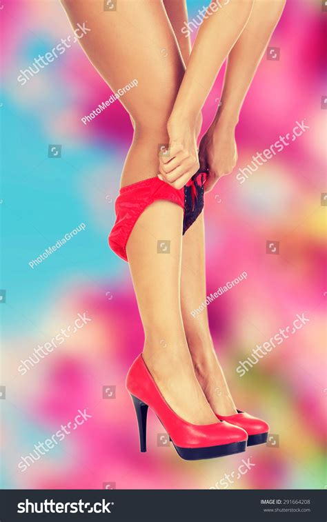 Woman Slim Nude Legs Heels Stock Photo Shutterstock