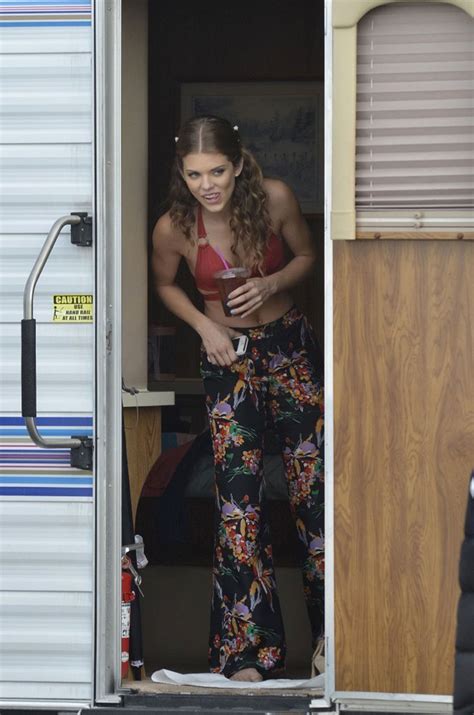 ANNALYNNE McCORD In Bikini Top On The Set Of At Huntington Beach