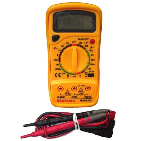 Original Mastech Mas L Handheld Digital Multimeter With Lcd Back