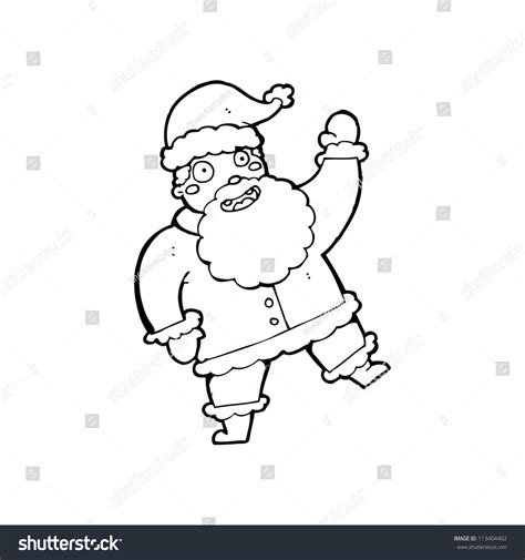 Waving Santa Claus Cartoon Stock Illustration 113404402