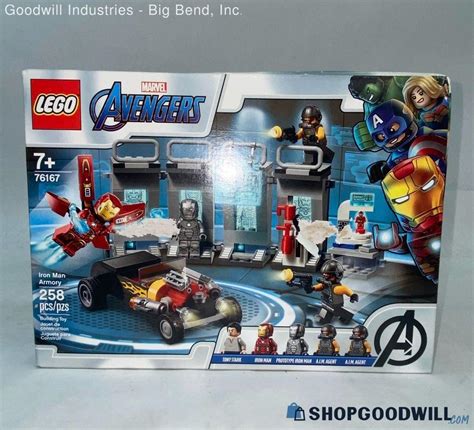 Lego Marvel Avengers Iron Man Armory Building Set 76167 Open Box