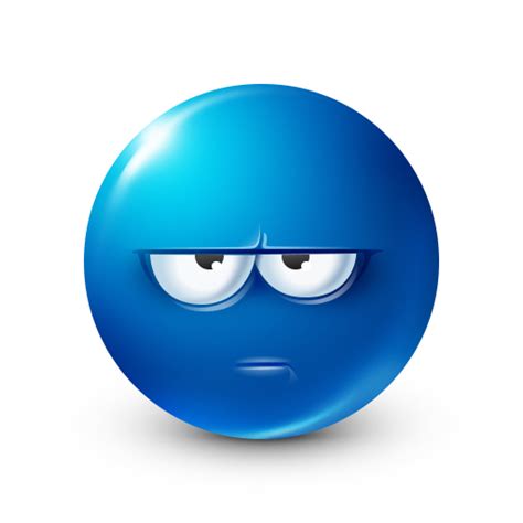 Unimpressed Blue Emoji